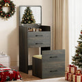 3 in 1 Make Vanity Desk with Flip Top Mirror - Space-Saving Dressing