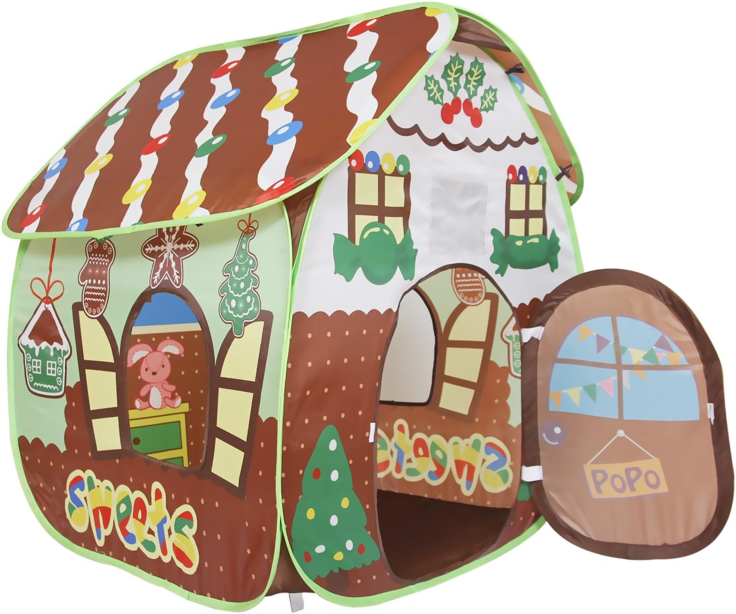 Homfu Gingerbread House Play Tent - Indoor/Outdoor Fun!