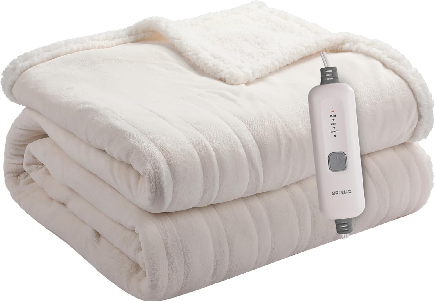 Electric Heated Blanket Flannel & Sherpa for Cozy Comfort