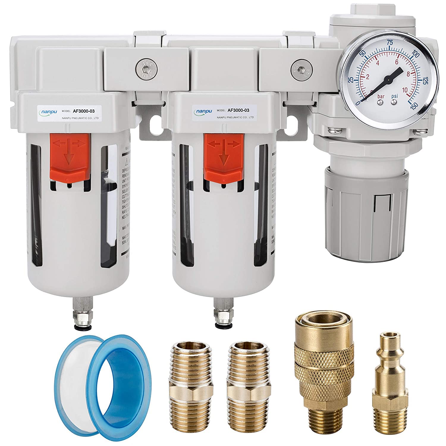 NANPU 3/8in NPT Air Drying System with Double Air Filters