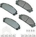 Akebono ProACT Ultra-Premium Ceramic Front Brake Pads - Quiet, Low