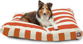 Orthopedic Dog Bed Large 44x36x5 in - Burnt Orange Stripe Comfort