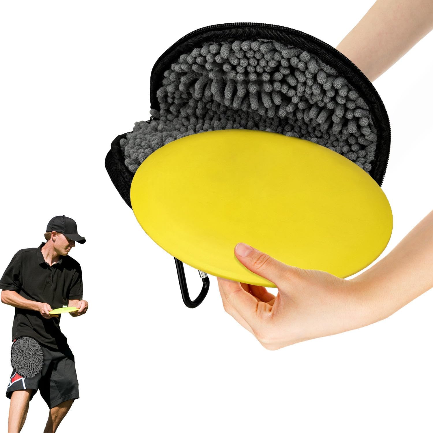 FEYRUN Portable Disc Golf Cleaner - Easy Grip & Microfiber