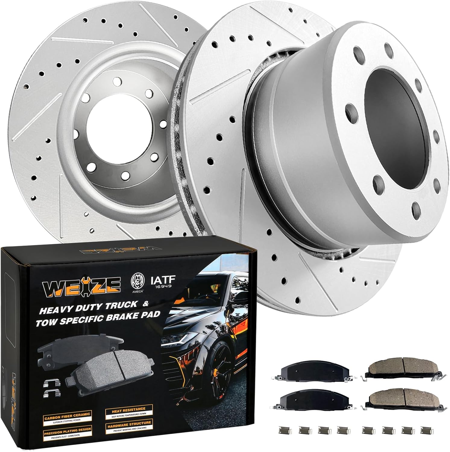 WEIZE Rear Truck & Tow Brake Kit for Dodge Ram 2500 3500