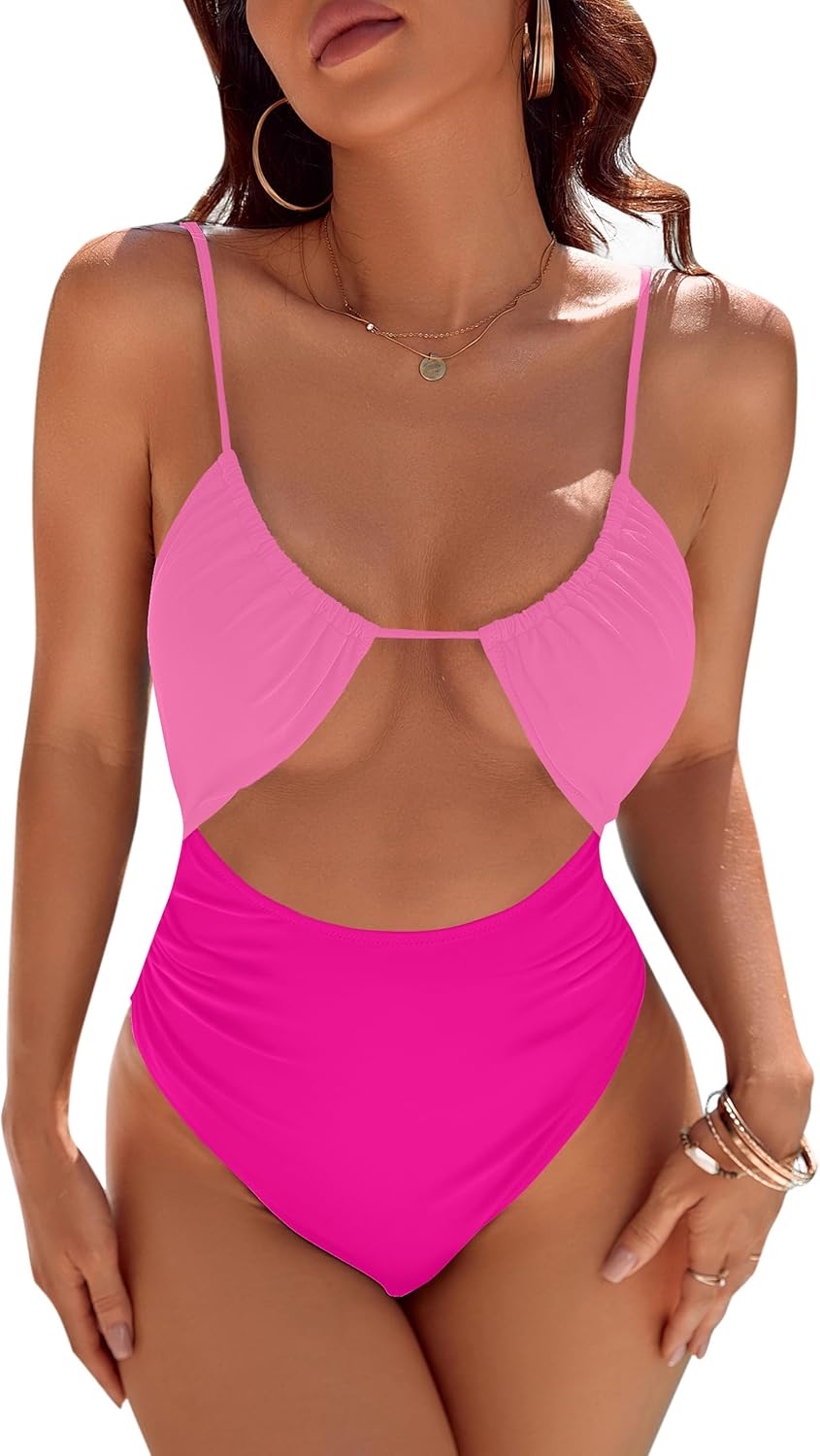 Blooming Jelly Womens One Piece Swimsuit Tummy Control Style