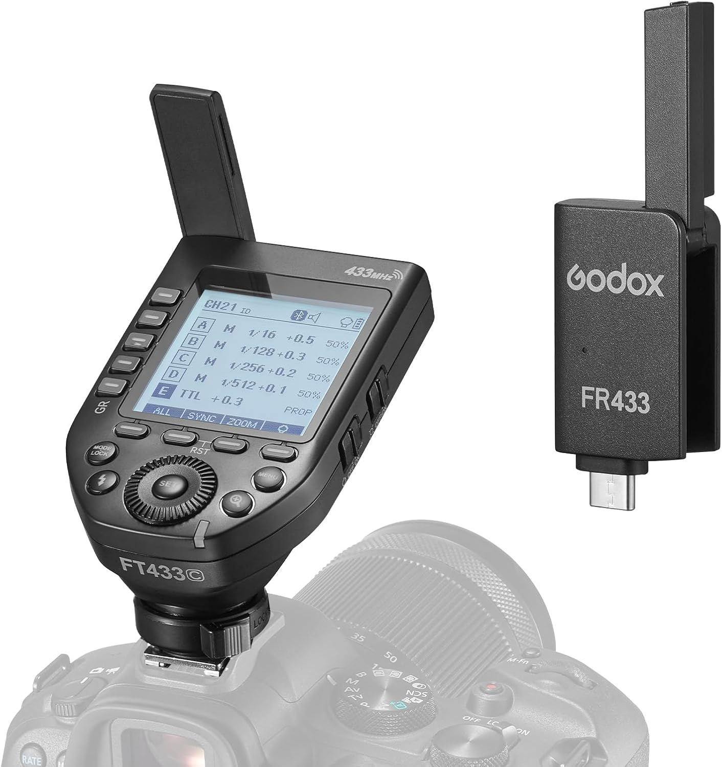 Godox FT433-C TTL Wireless Flash Trigger for Canon Cameras