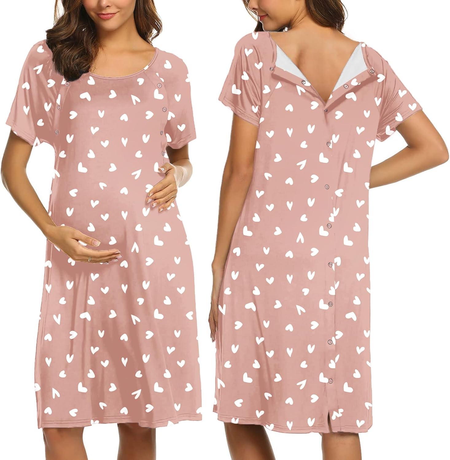 Ekouaer Womens Nursing Nightdress for Labor and Delivery