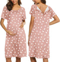 Ekouaer Womens Nursing Delivery Maternity Nightgown - Comfortable