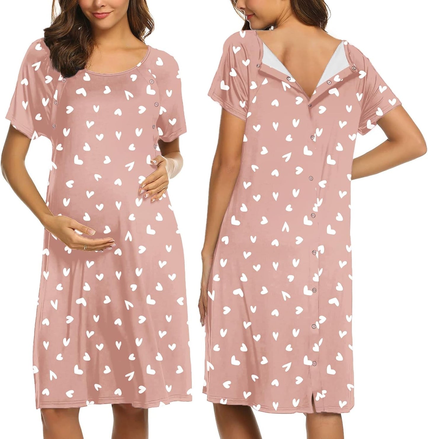 Ekouaer Womens Nursing Nightdress for Labor and Delivery