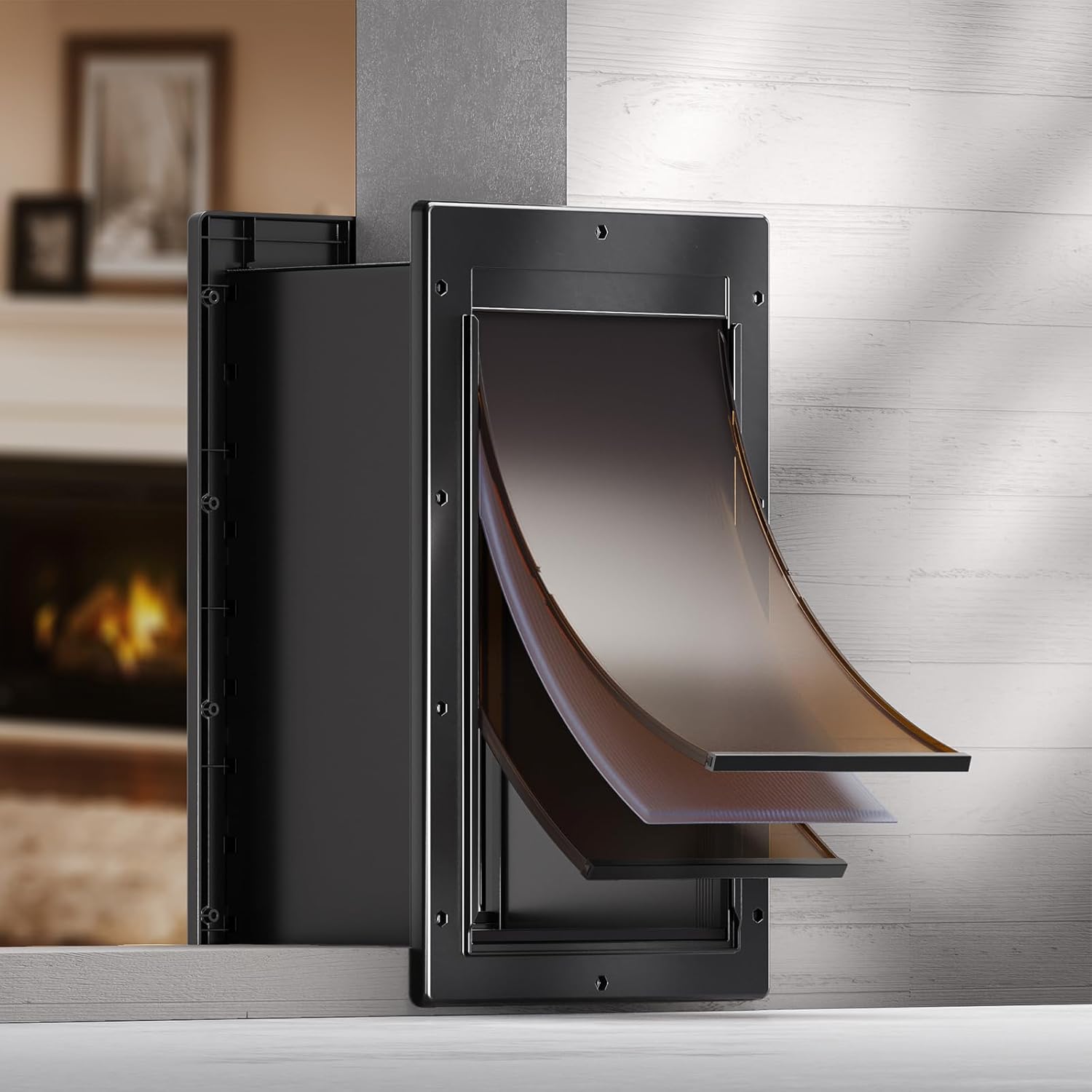 3-Flap Dog Door for Extreme Weather, Insulated Pet Door