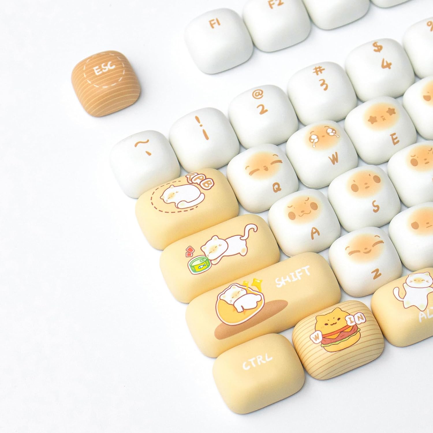 PBT Cute MOG Profile Keycap Set for Mechanical Keyboards