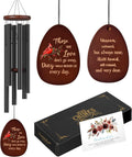 Cardinal Standing on Mistletoe Memorial Wind Chimes - Sympathy