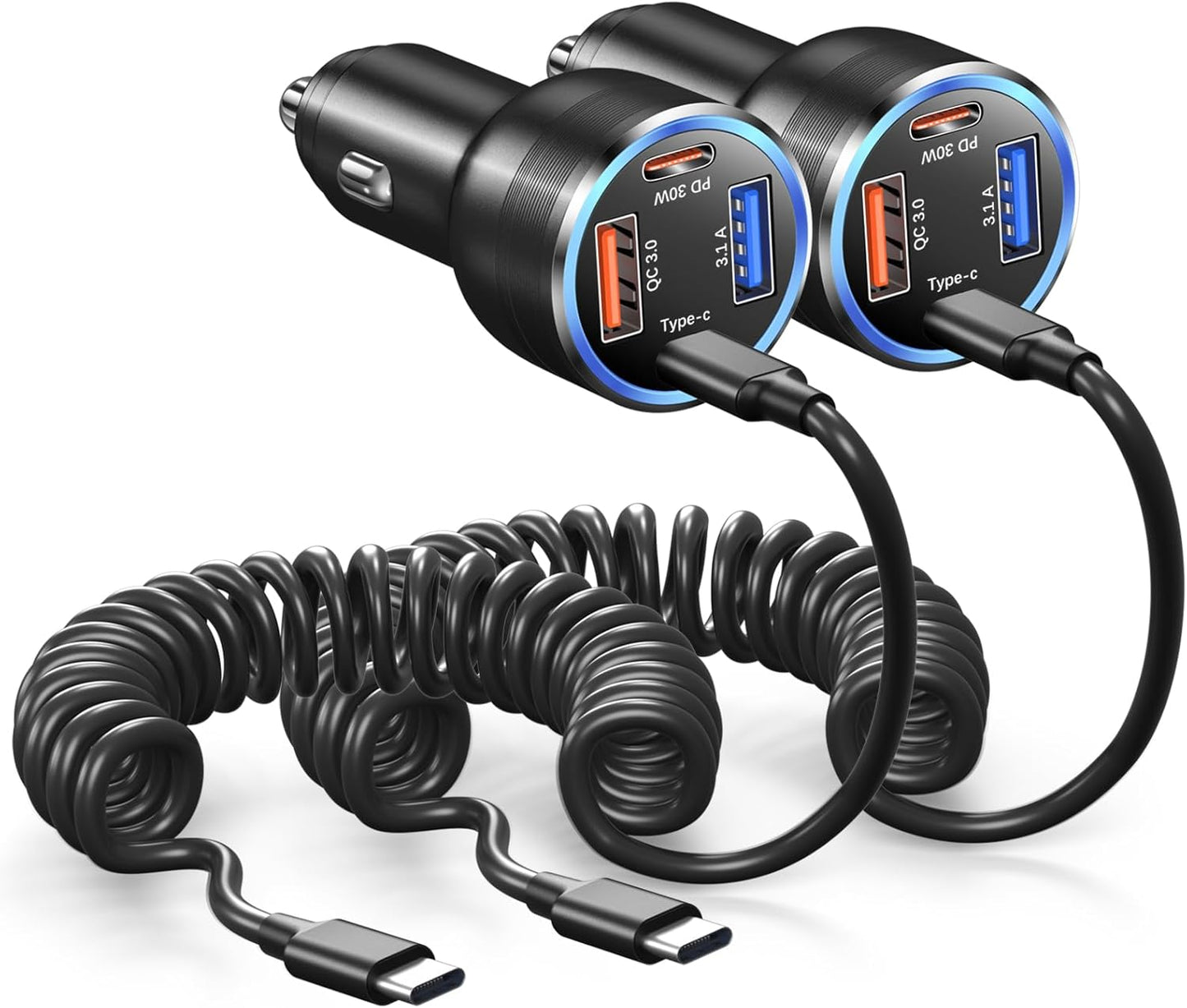 Fast Charge 65W Car Charger Set - Bangfun