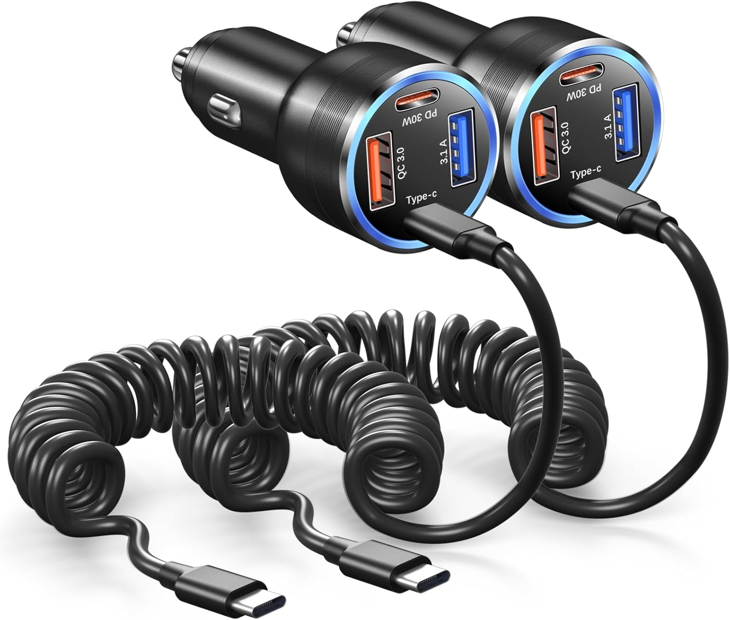 Fast Charge 65W Car Charger Set - Bangfun