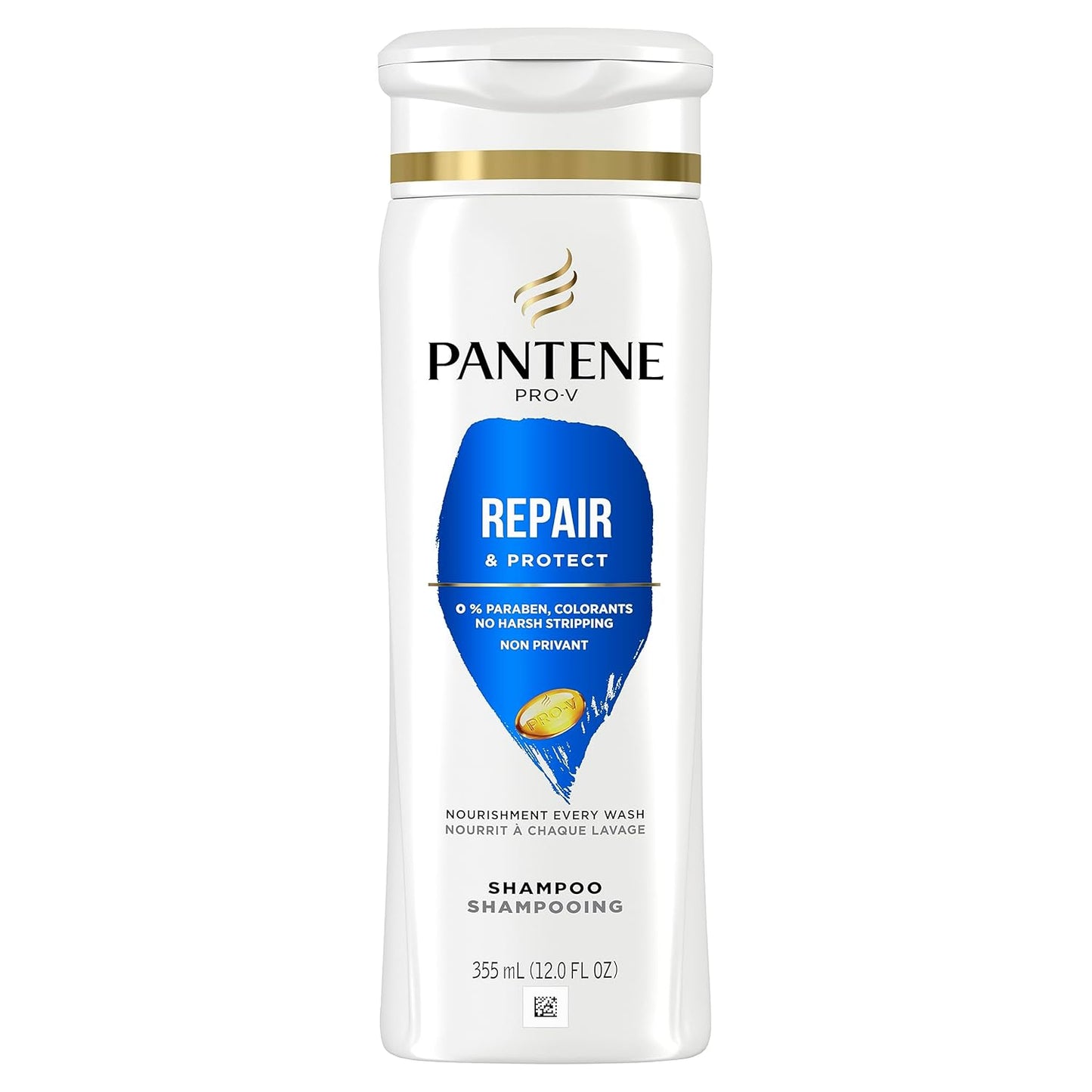 Pantene Repair & Protect Shampoo 12oz - Stronger, Healthier Hair!