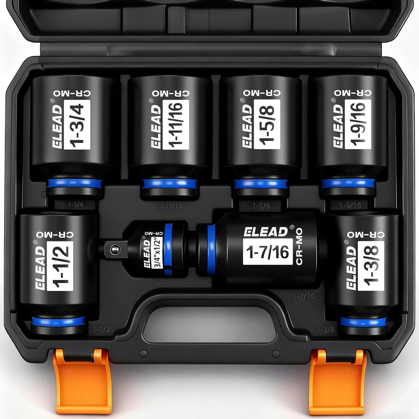 1/2 Drive Deep Impact Socket Set for Wheel Axle Nut Wrench