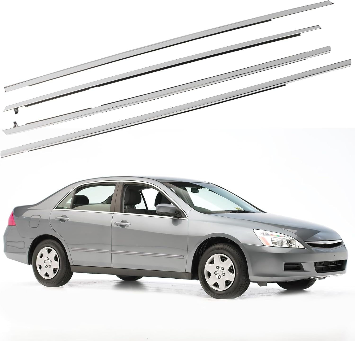 4Pcs Weatherstrip Window Moulding Trim Seal for Honda Accord