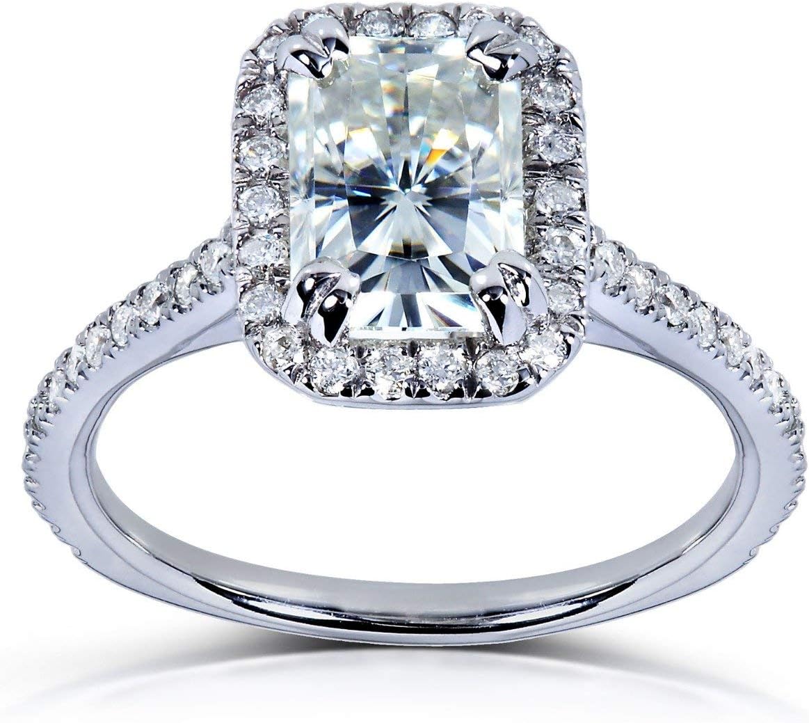 Kobelli Radiant-cut Moissanite Engagement Ring in 14k Gold