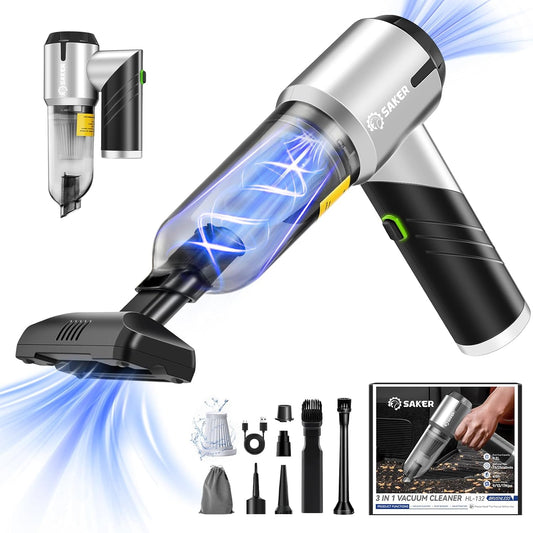 Saker Handheld Car Vacuum with 17000PA Suction Power for Cleaning