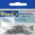 Bead Chain 1/8 6 Bead Swivel Silver - Reliable Fishing Swivel