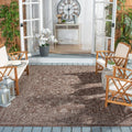 SAFAVIEH Courtyard 8 ft x 10 ft Brown Ivory Outdoor Rug - Durable
