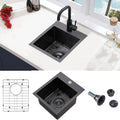 VCCUCINE Gunmetal Black Bar Sink - Handmade Stainless Steel Sink