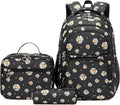 Daisy Printed Backpacks With Lunch Pack Pencil Case 3pcs - Lightweight