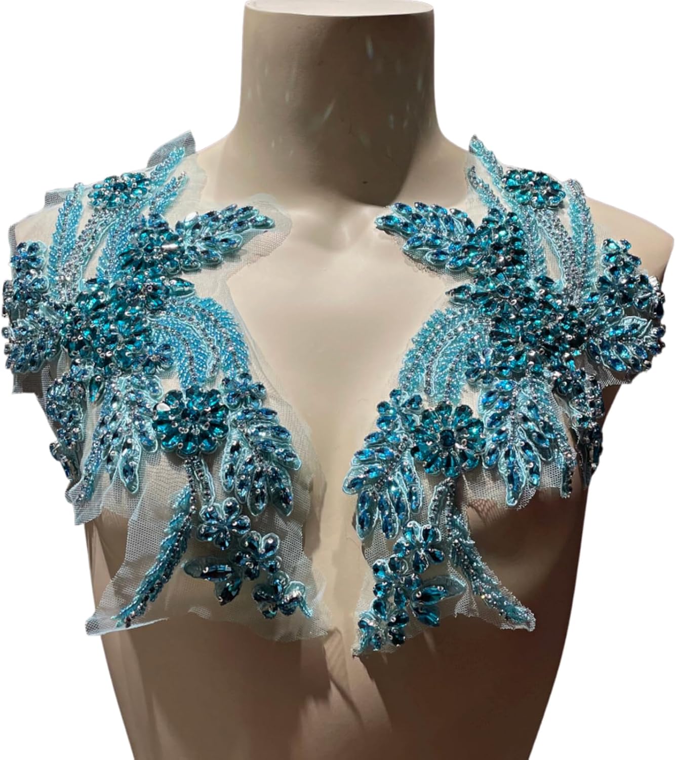 Handmade Rhinestone Applique for Dress and Wedding Gowns