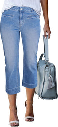 luvamia Capri Jeans High Waisted Slim Straight Cropped - Flattering