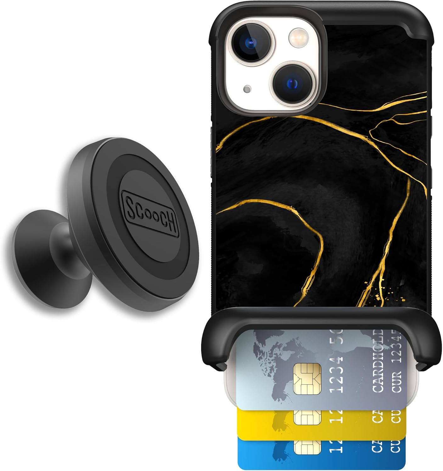 Scooch iPhone 13 Mini Case with Card Holder and Kickstand