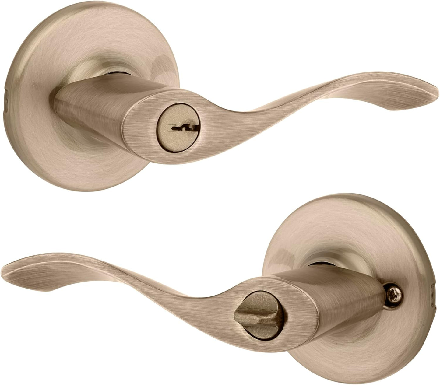 Kwikset Balboa Entry Door Handle with Lock and Key for Security