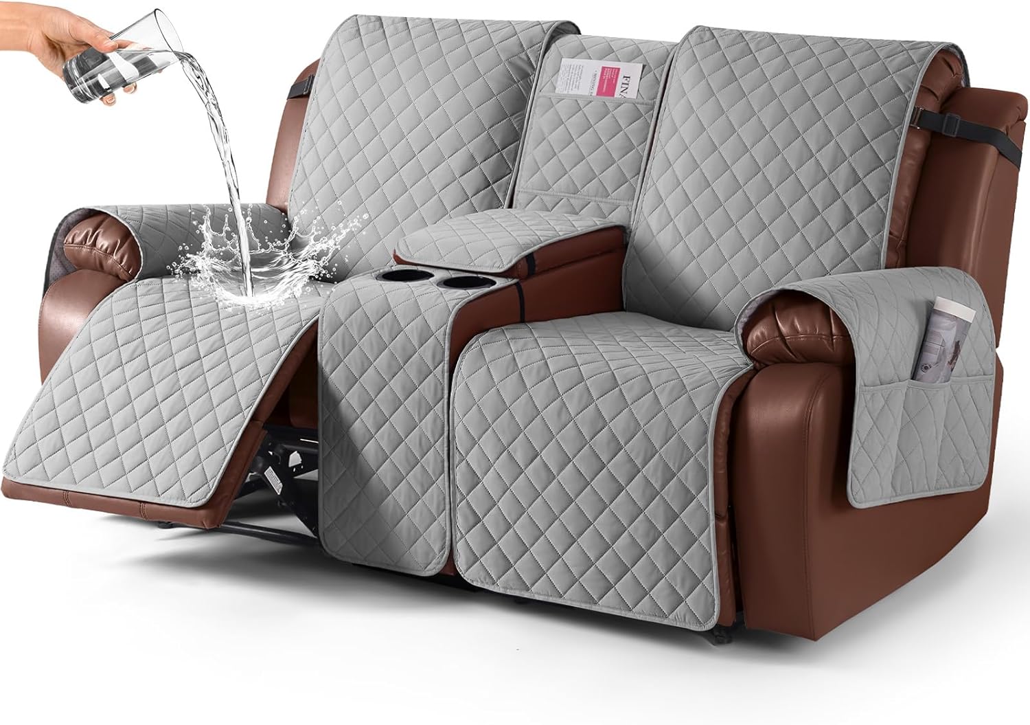 100% Waterproof Recliner Loveseat Cover for 2 Seat Protection