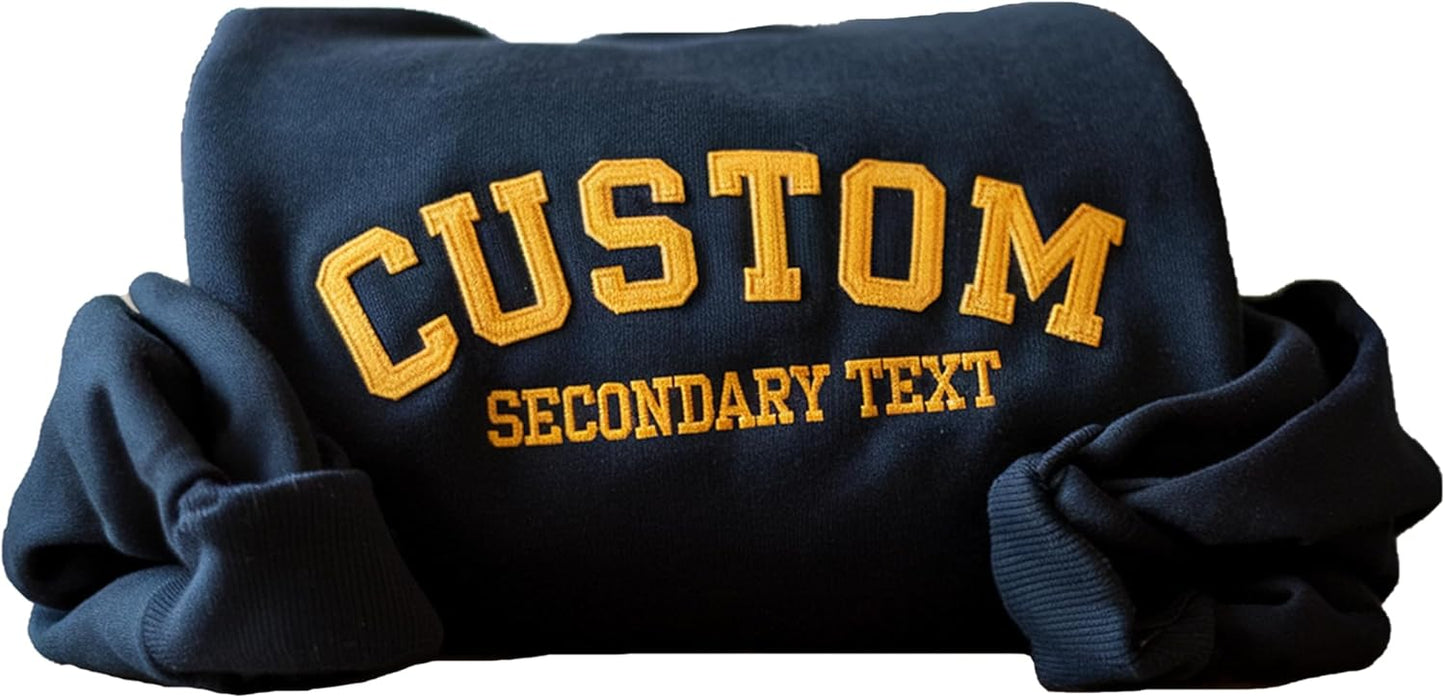 Custom Felt Sweatshirt with Personalized Embroidery