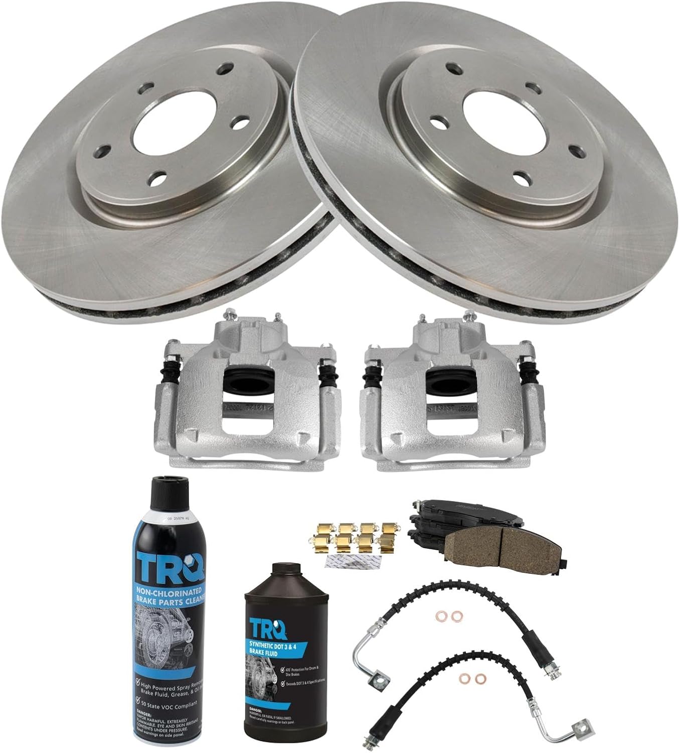 TRQ Front Brake Pad & Rotor Kit for 2013 Volkswagen Routan