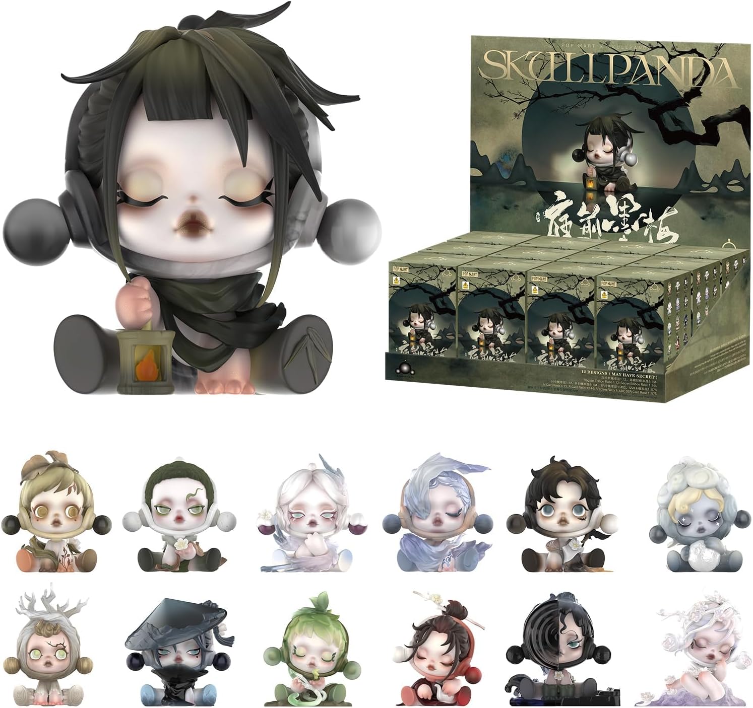 POP MART SKULLPANDA Ink Plum Blossom Series 12PCs Figures