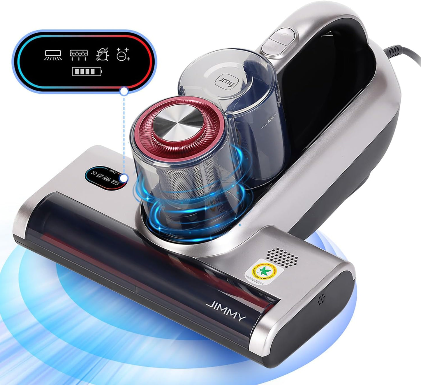 Powerful Jimmy Bed Vacuum Cleaner with Dust Sensor & UV Light