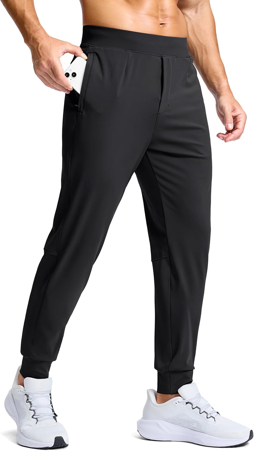 G Gradual Men's Golf Joggers Pants with Zipper Pockets