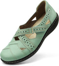 Womens Genuine Leather Casual Loafer Slip-On - Comfortable Flat
