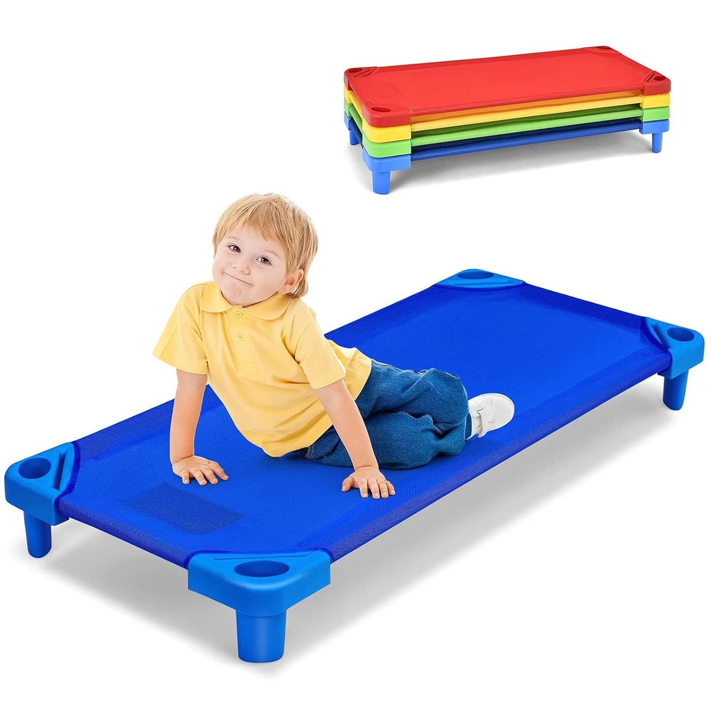 Costzon Daycare Cots for Kids - Comfortable Stackable Nap Beds