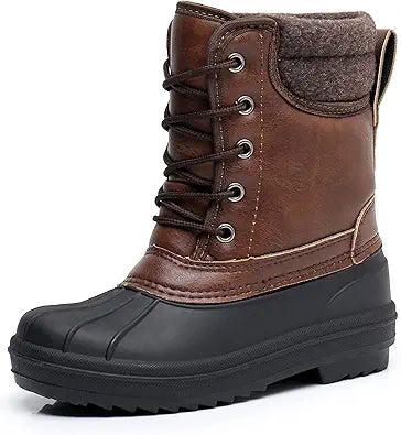 Apakowa Girls Snow Boots Waterproof Insulated Winter Footwear
