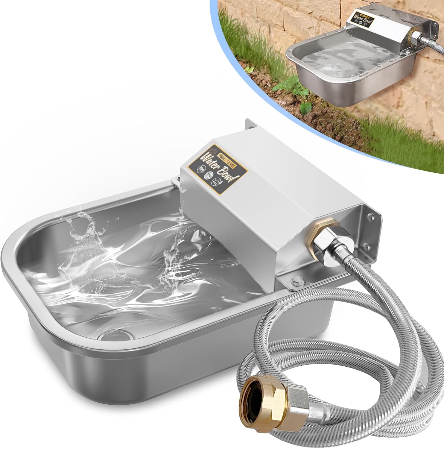Automatic Water Dispenser for Dogs - 3L Stainless Steel Feeder