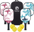 Pickleball Paddles Set of 4 with Balls and Bag - Value Training Set