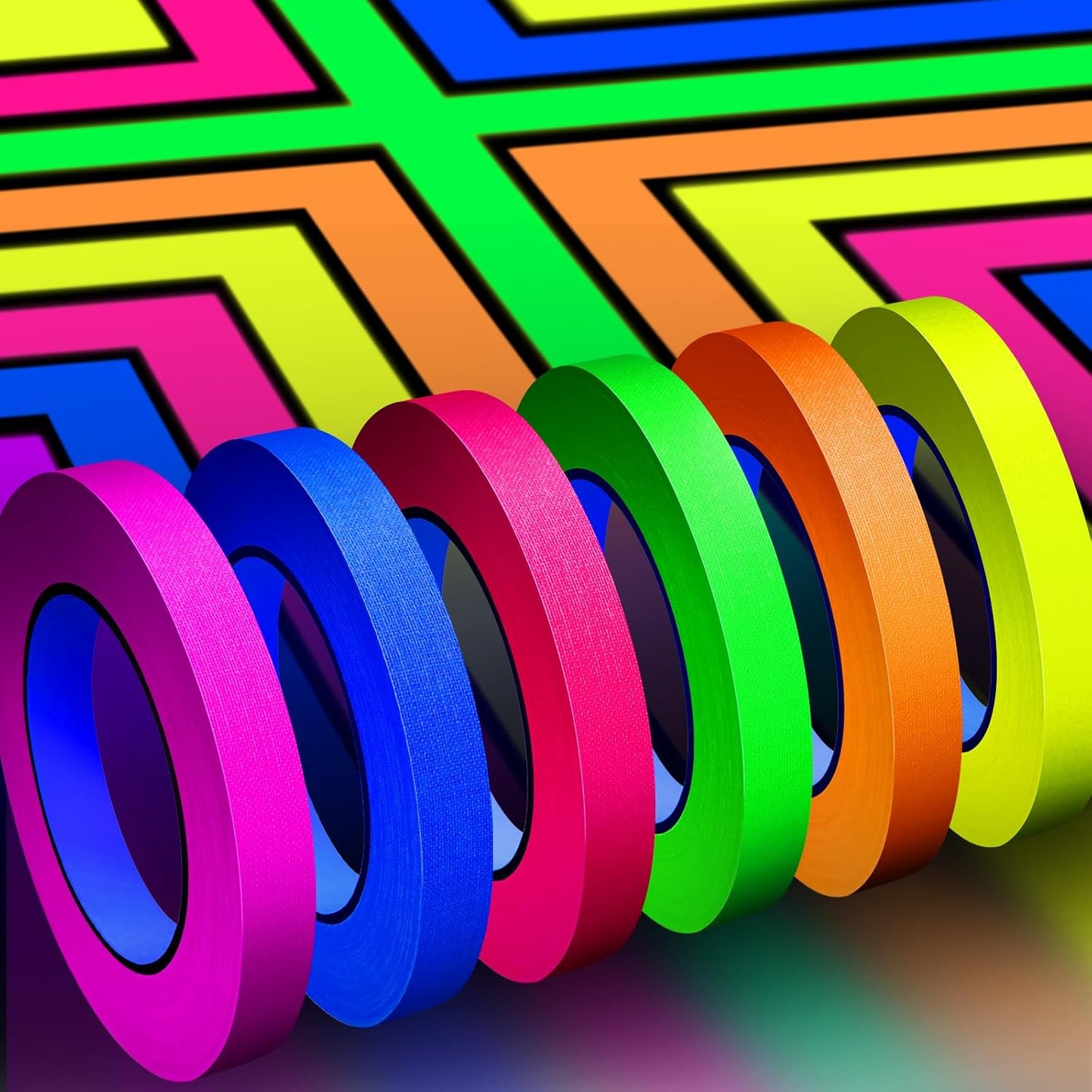Neon Gaffer Cloth Tape Set for Vibrant Party Decorations