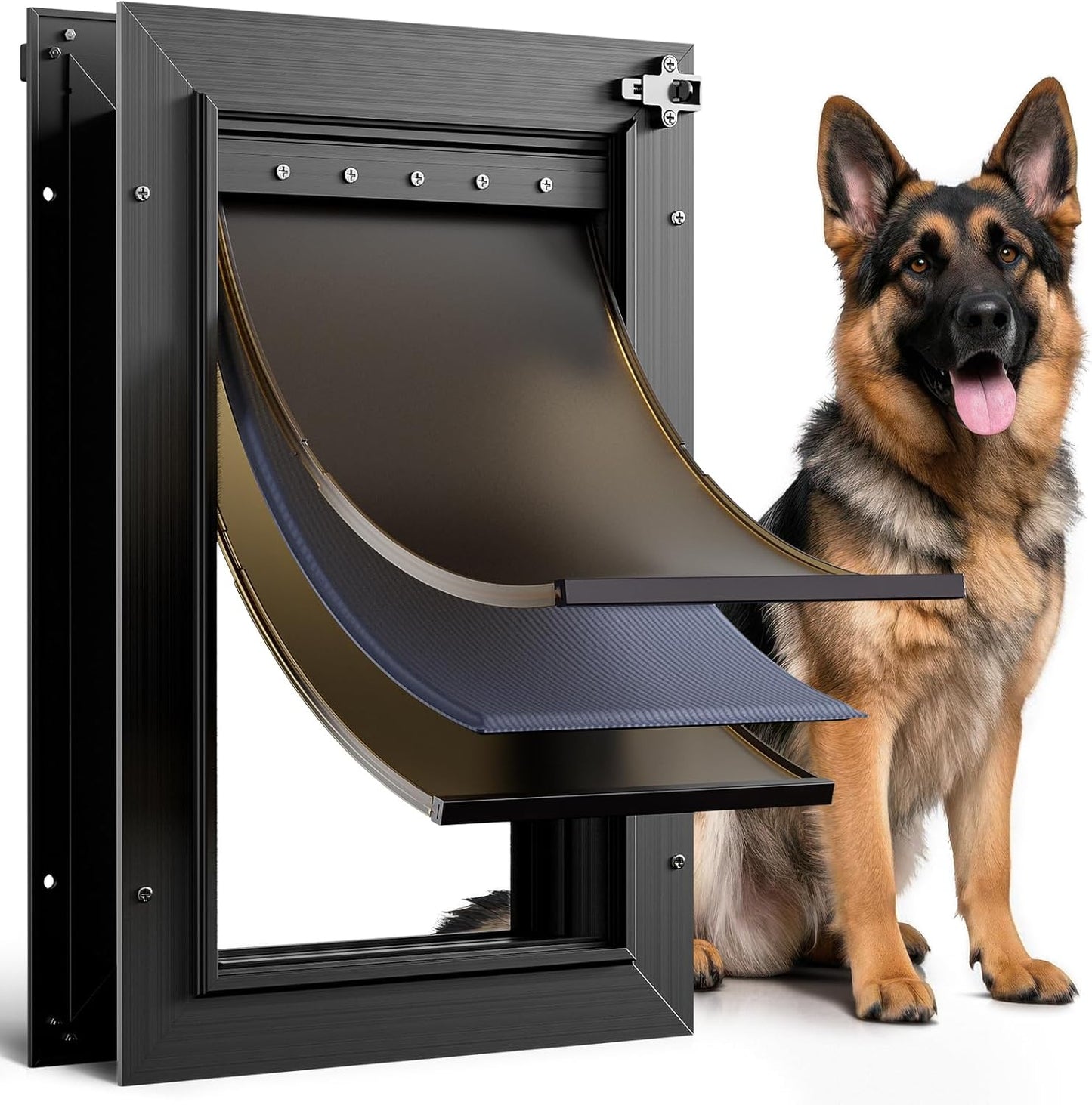 Heavy Duty Dog Door with Insulation Flap for Large Dogs