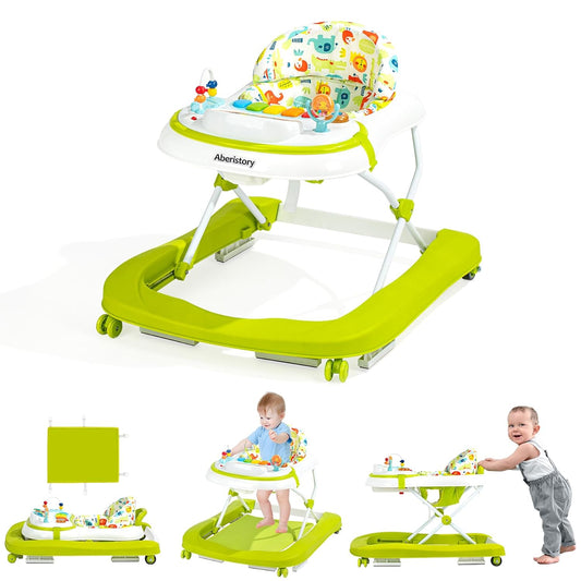 Time Followers 3-Stage Foldable Baby Walker with Music & Wheels