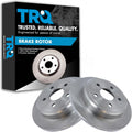 TRQ Rear Brake Rotors Set Vented Compatible with 2006-2010 Jeep