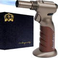 Dual Flame Butane Torch - Refillable Handheld Blow Torch for Cooking