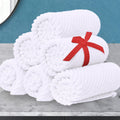 White Washcloths for Bathroom 6PC 13in x13in - Soft, Quick Dry