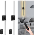 Battery Operated Wall Sconce Set of Two - Dimmable 4 CCT Rechargeable