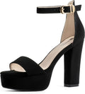 Platform Chunky High Heel Sexy Sandals - Dressy 5in Platform Heeled